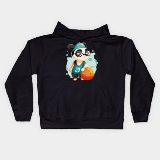 Panda bear basketball player t-shirt design Kids Hoodie